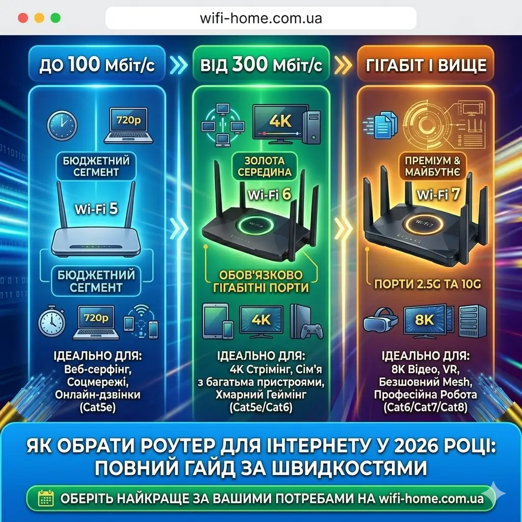 Як обрати роутер для інтернету 2026