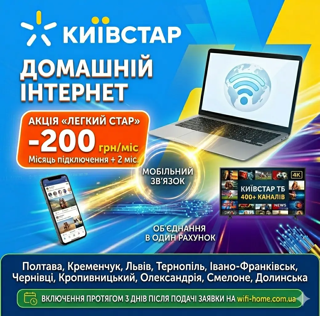 Як підключитися? інтернет та ТБ за 100 гривень від wifi-home