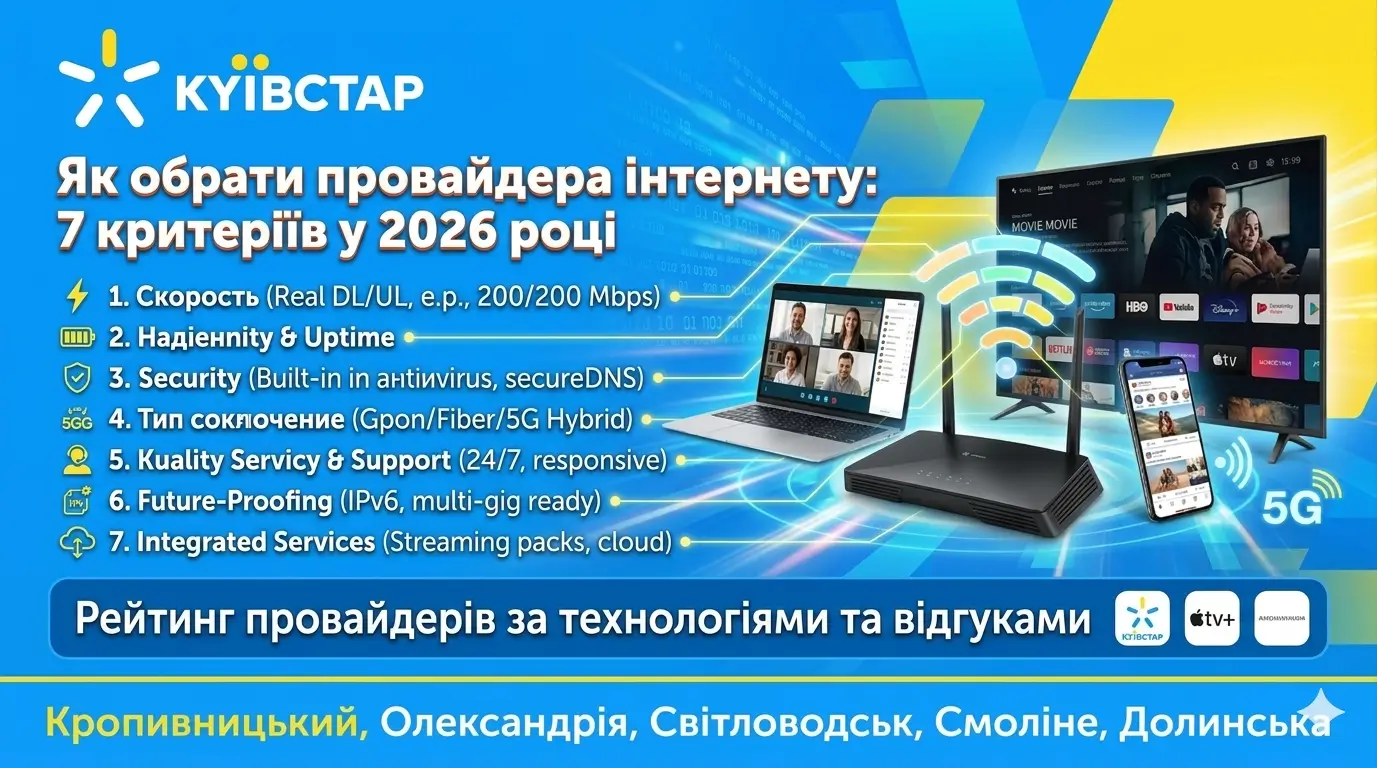 як обрати провайдера інтернету критерії вибору